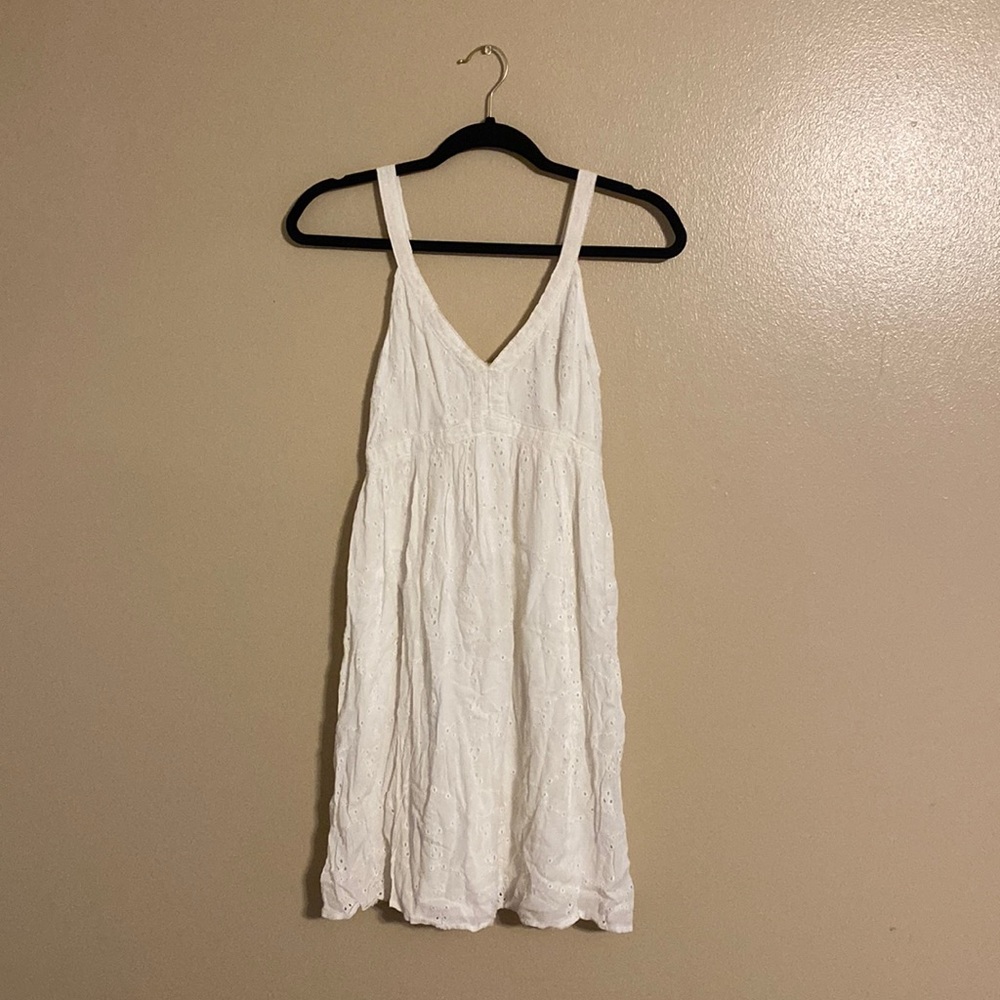 White Lace Detail Dress